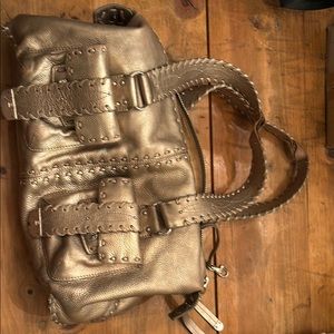 Michael Kors Gold Purse used loved condition but lots of life left…see photos